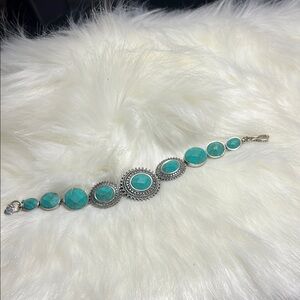 Lucky Brand Turquoise and Silver Bracelet